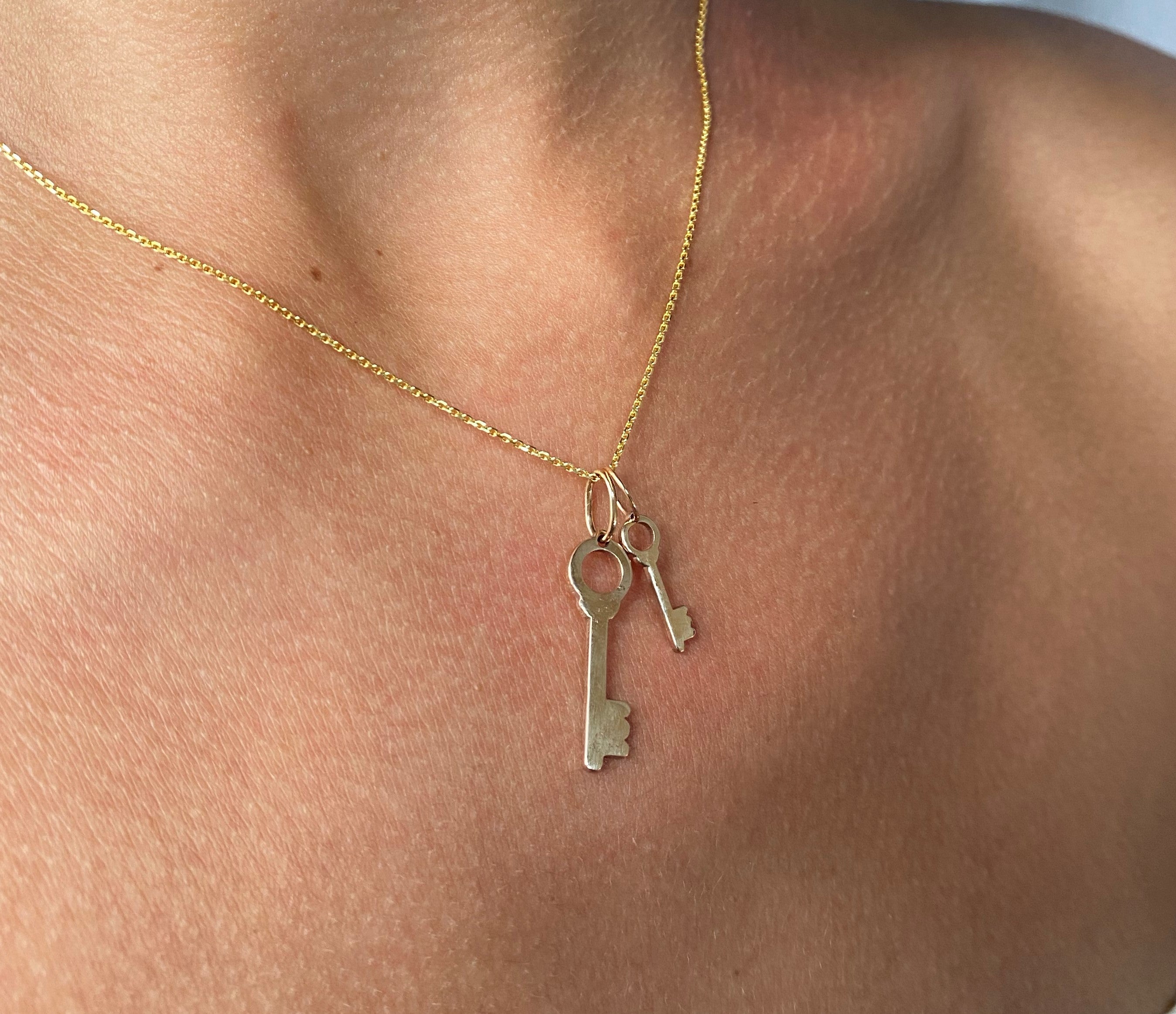 14k Gold Key Charm