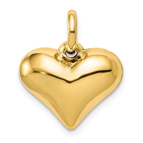 14k Gold Puffy Heart