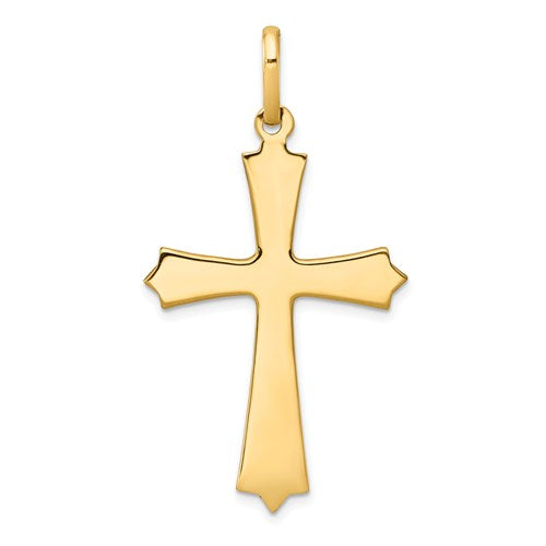 14k Gold Bold Cross Charm