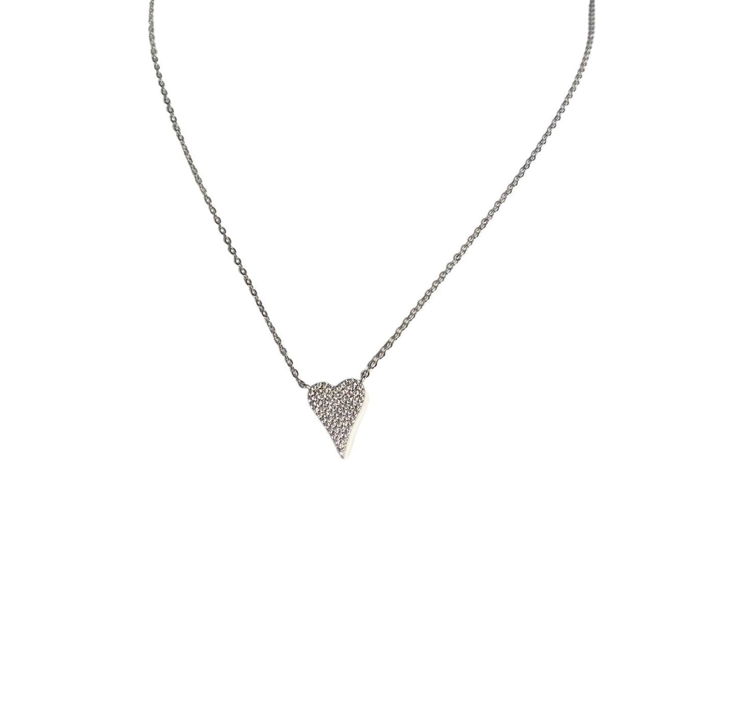 Pave Heart Necklace